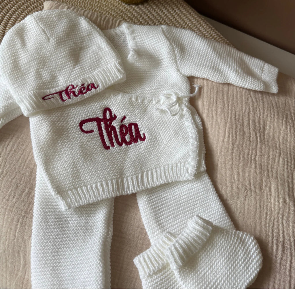 ENSEMBLE NAISSANCE EN MAILLE